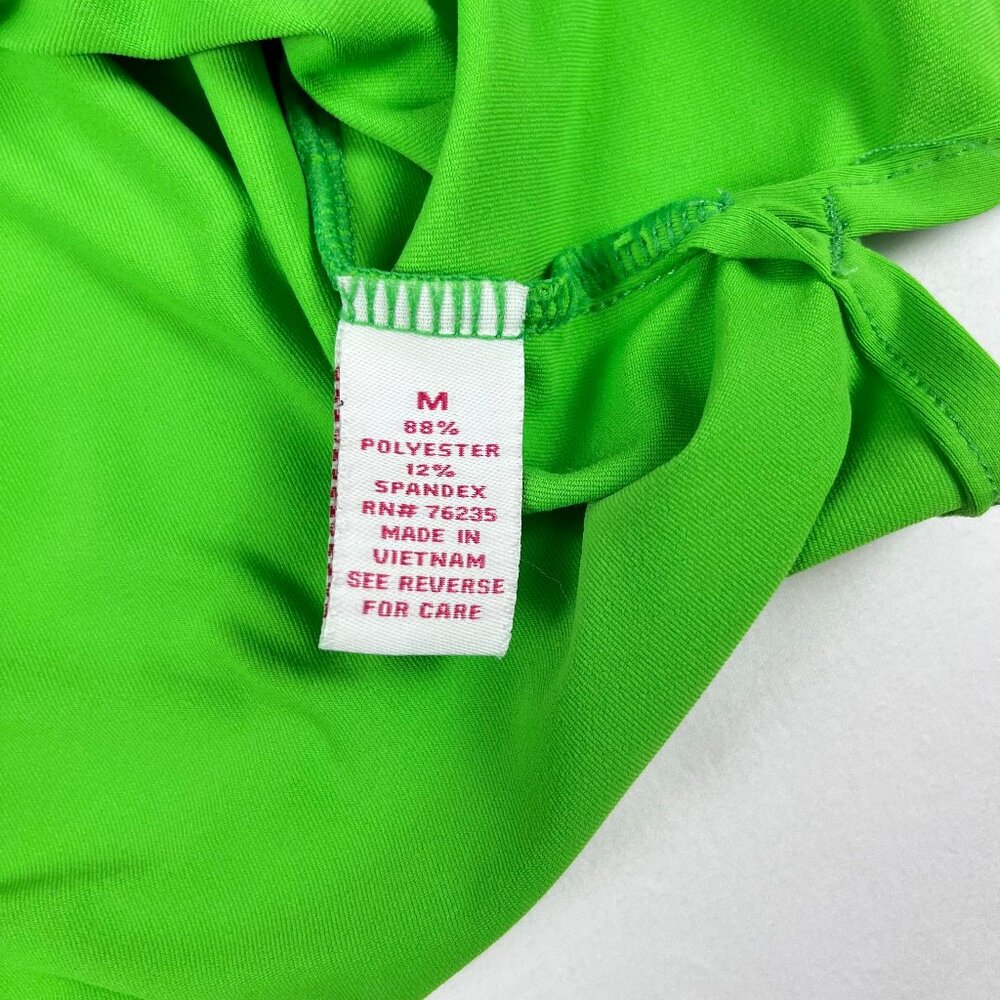 Lillie Green by Lilly Pulitzer Green Sleeveless Half Zip Polo Golf Top Size M - Picture 6 of 9